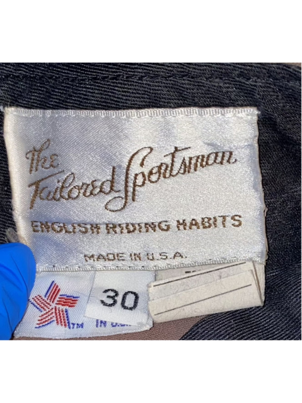 The Tailored Sportsman Wmn 30R Latte Knee Patch Schooling Breeches Side Zip USA - Picture 10 of 14